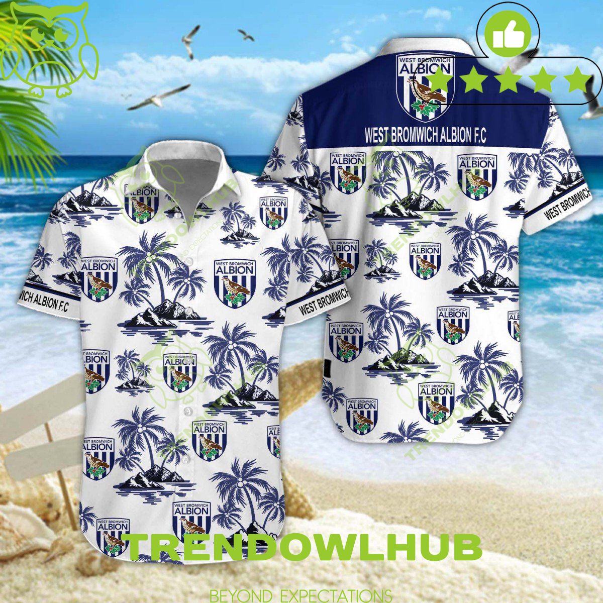 EFL West Bromwich Albion Football Champion Hawaiian Shirt Beach Vibe