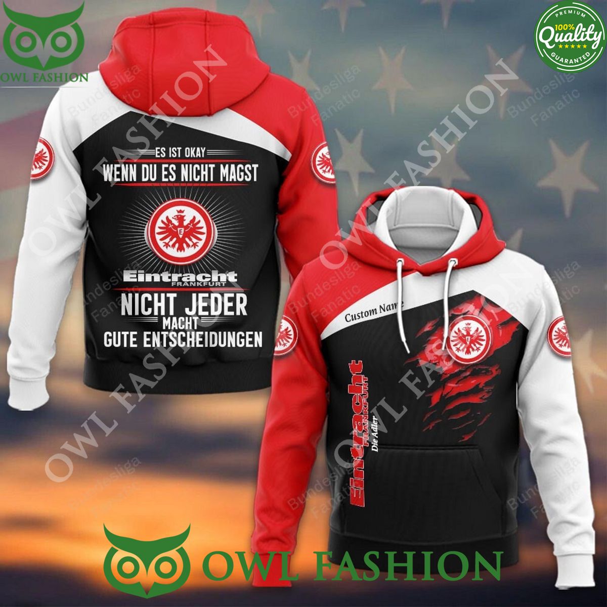 Eintracht Frankfurt Custom name Est Ist okay Nicht Jeder hoodie shirt