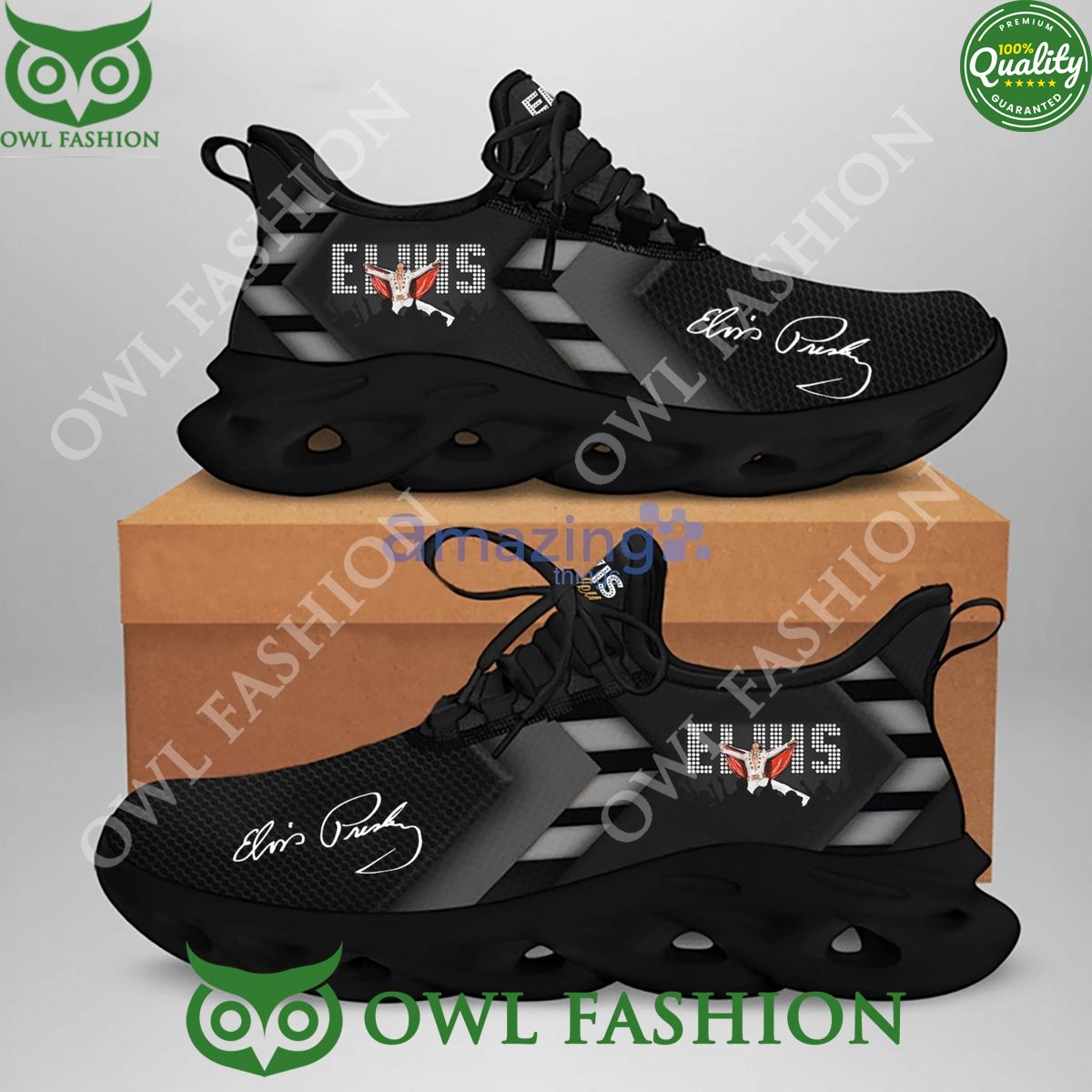 Elvis Presley Black Basic Max Soul Sneaker