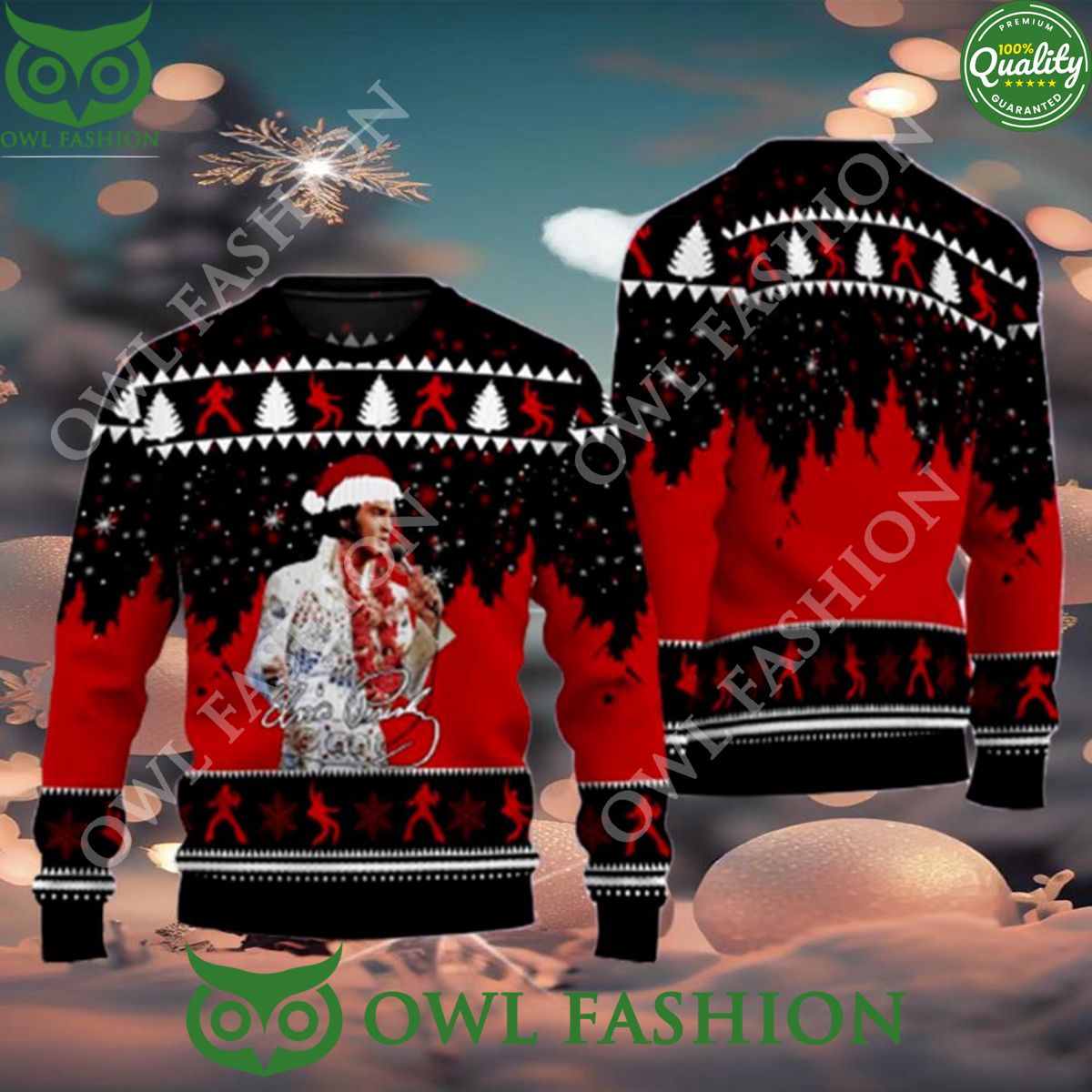 Elvis Presley Limited Ugly Christmas Sweater Unique