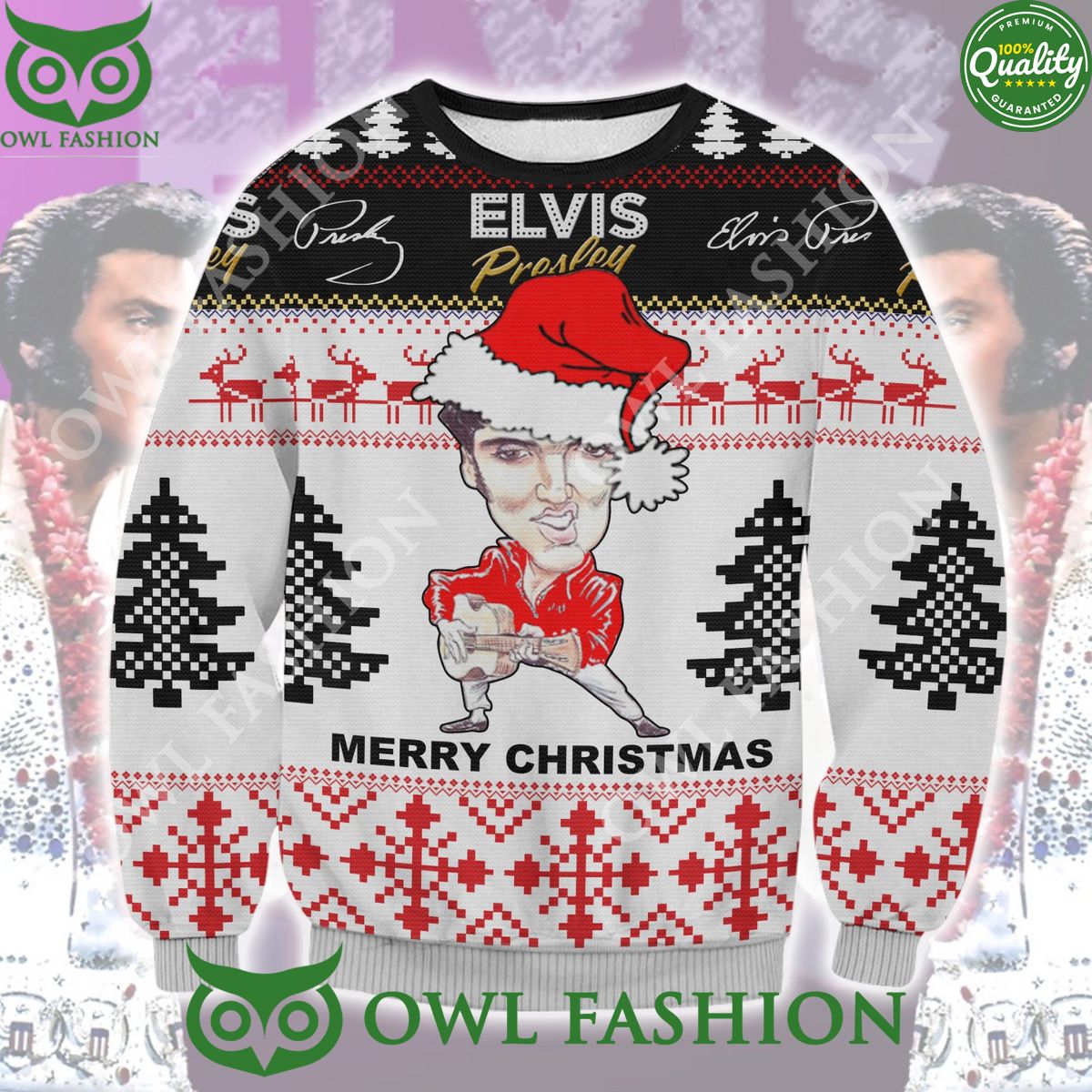 Elvis Presley Merry Christmas Ugly Sweater