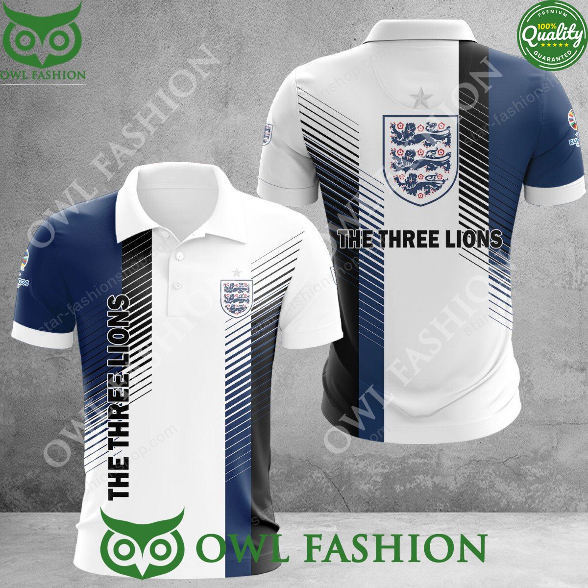 England Euro 2024 Trending National Football Team Polo Shirt