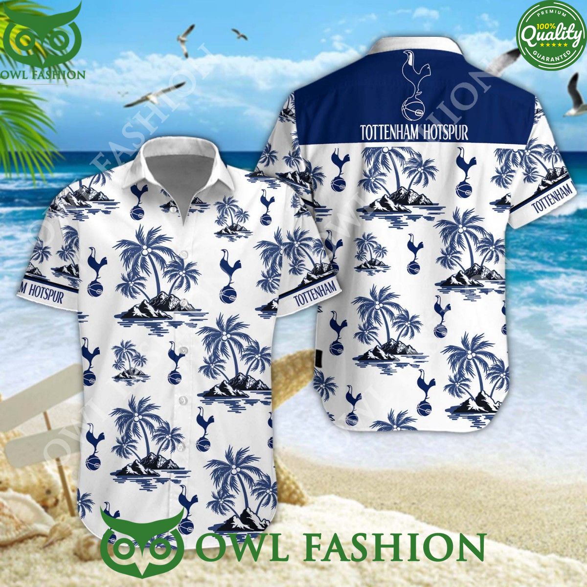 EPL Tottenham Hotspur F.C Coconut Ange Postecoglou Hawaiian shirt