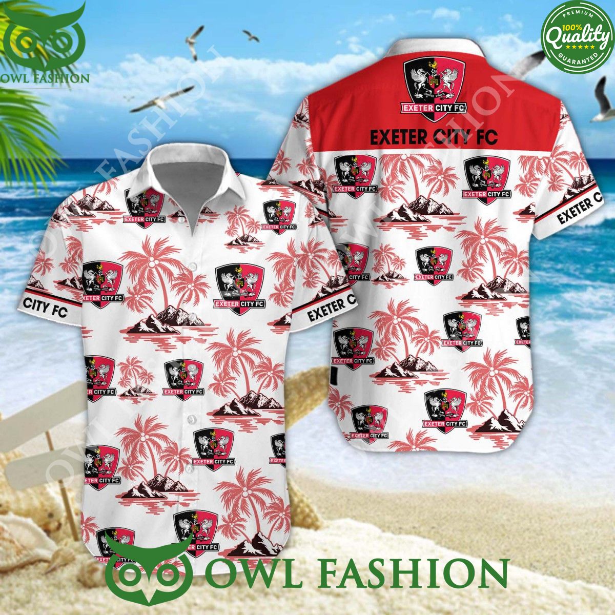 Exeter City EFL Championship Beach Vibe Hawaiian Shirt Summer