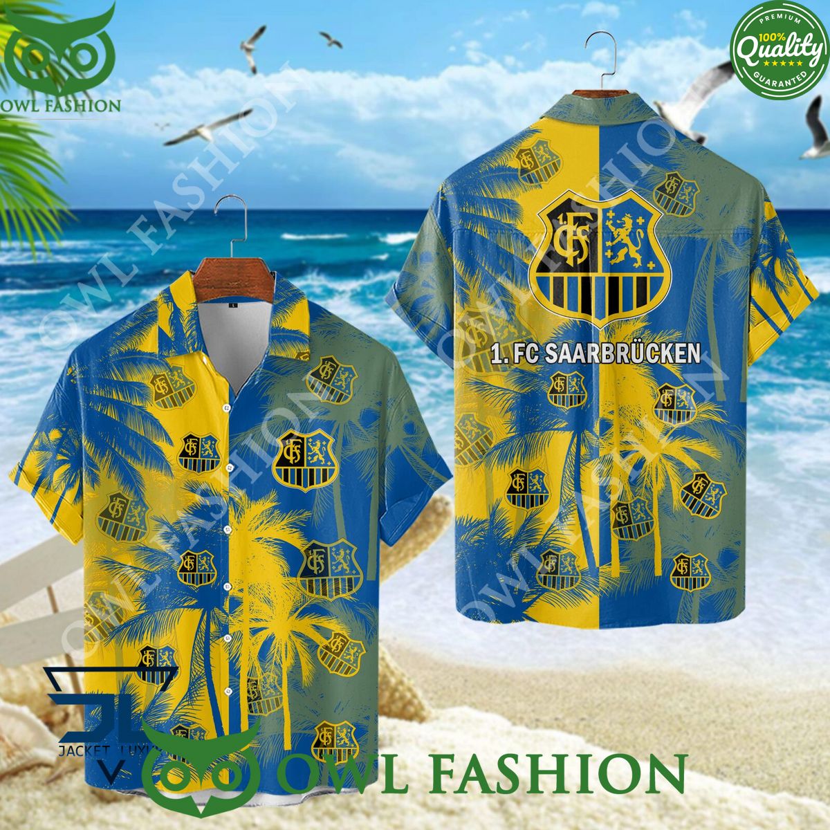 FC Saarbrucken Tropical Coconut Bundesliga Limited Hawaiian Shirt