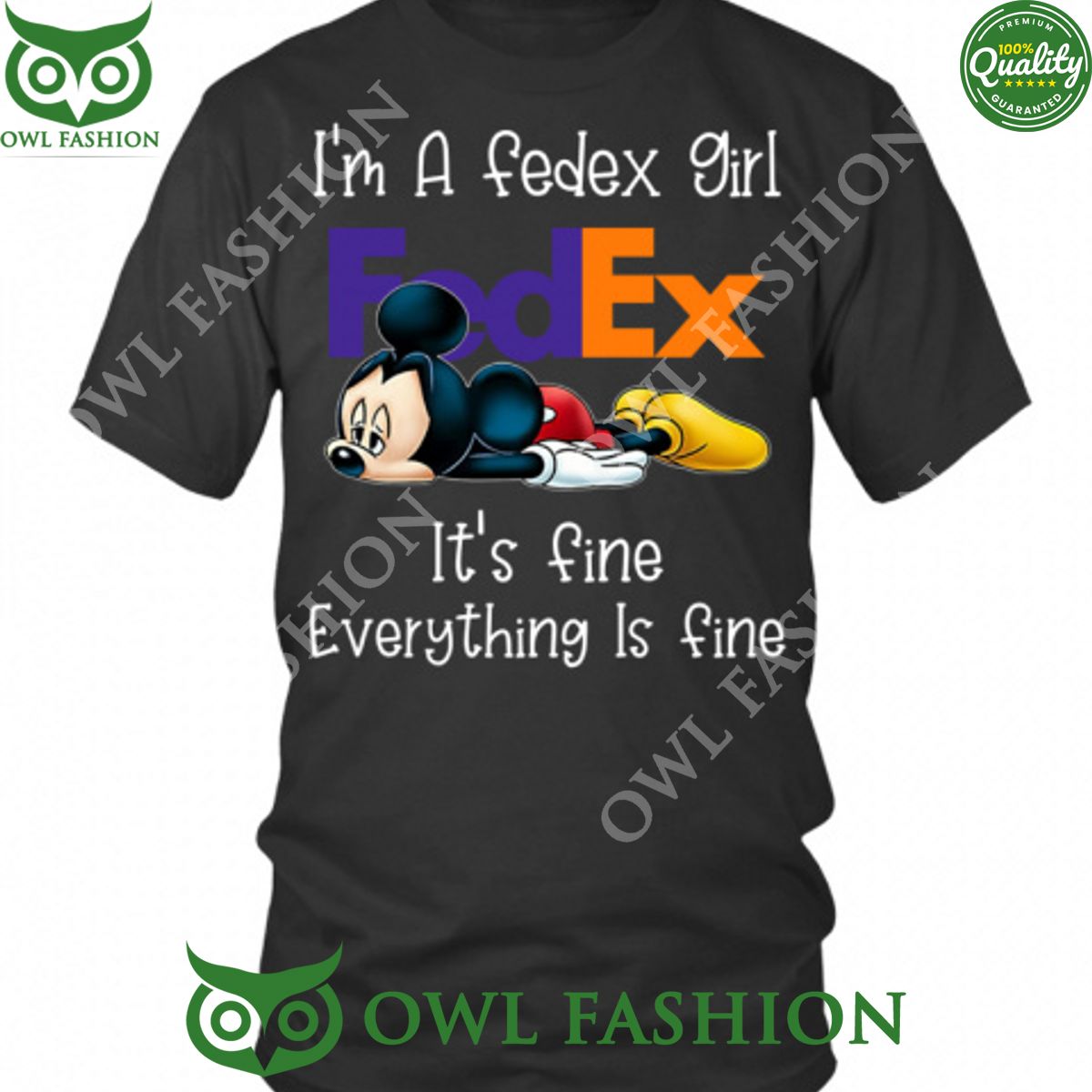 Fedex girl Mickey Fine everything t shirt Christmas
