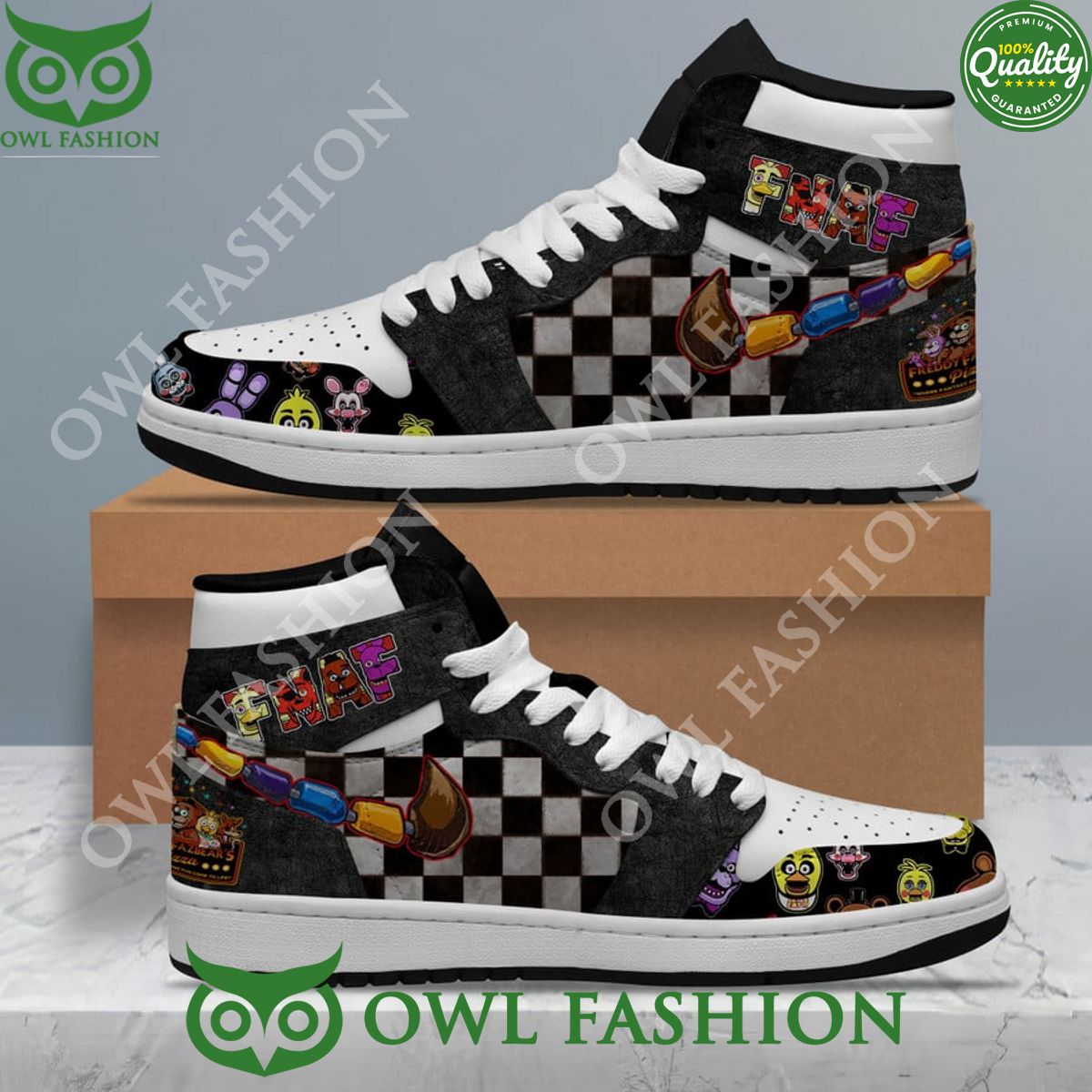 Five Nights at Freddys Fans FNAF Air Jordan High Top shoes