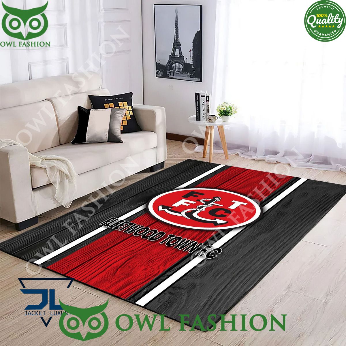 Fleetwood Town F.C EFL Football Rug Carpet Living Room