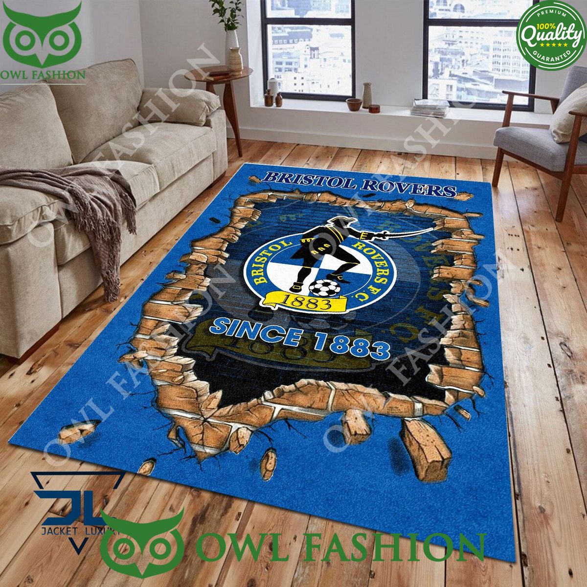 Football Bristol Rovers 1821 EPL Living Room Rug Carpet