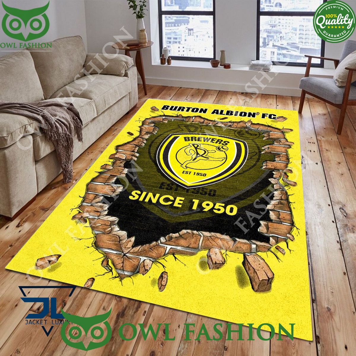 Football Burton Albion F.C 1822 EPL Living Room Rug Carpet