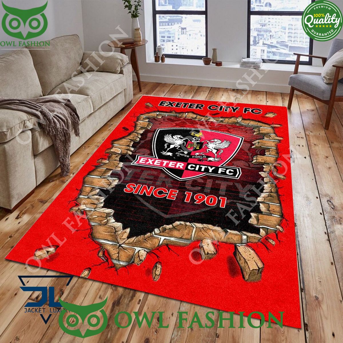 Football Exeter City 1828 EPL Living Room Rug Carpet
