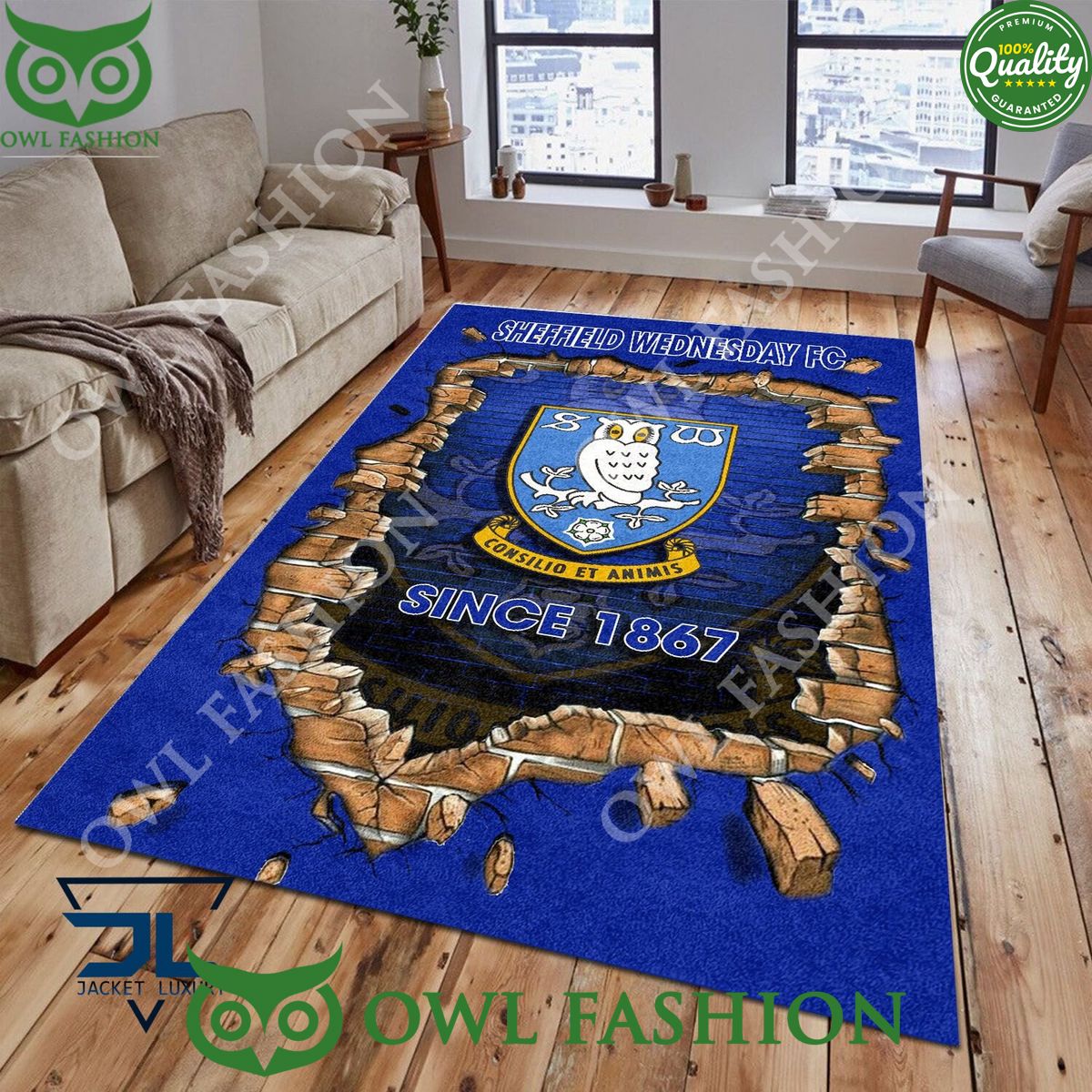 Football Sheffield Wednesday 1811 EPL Living Room Rug Carpet