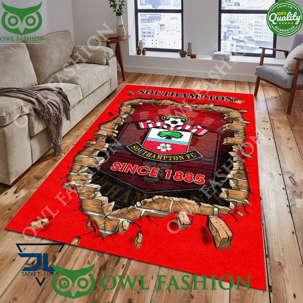 Football Southampton 1812 EPL Living Room Rug Carpet