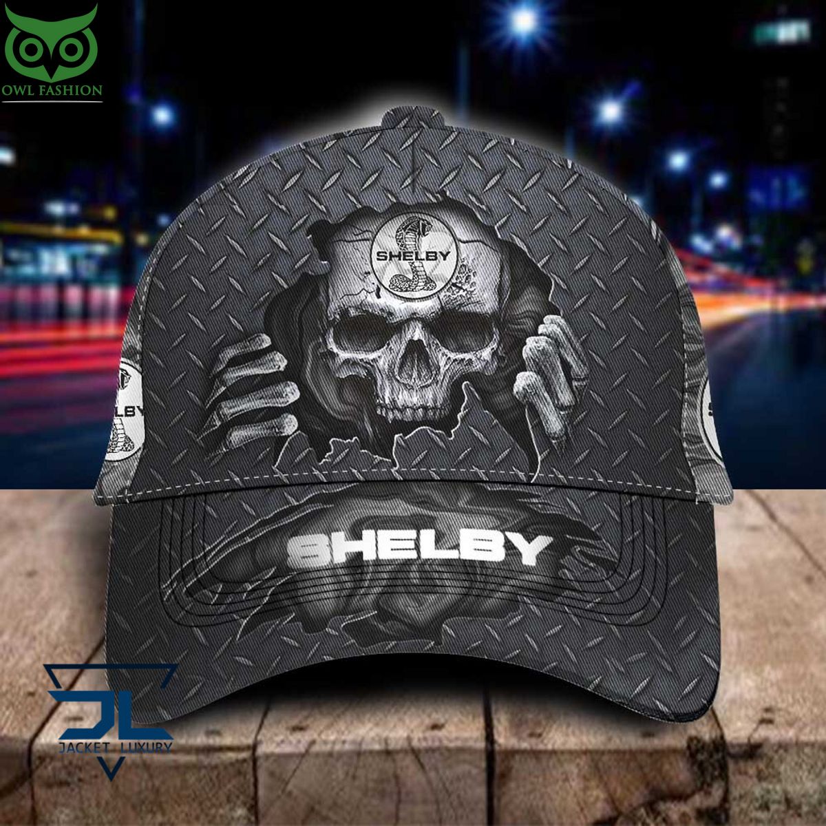 Ford Shelby Car Skull Metal Classic Cap