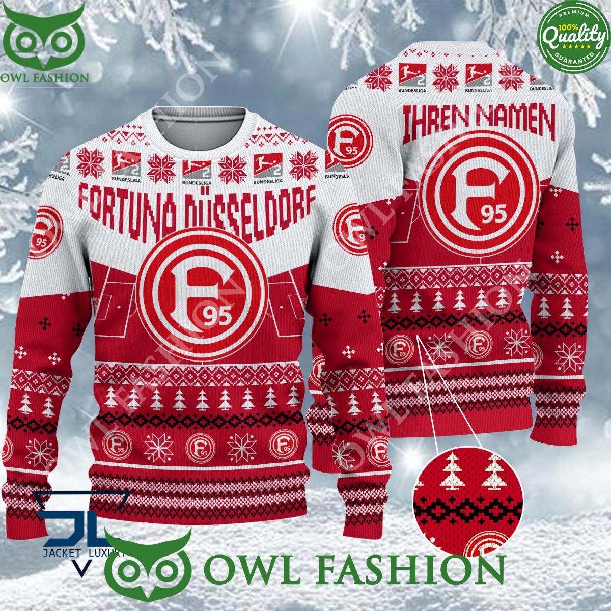 Fortuna Dusseldorf Limited For Bundesliga Fans Ugly Sweater Jumper