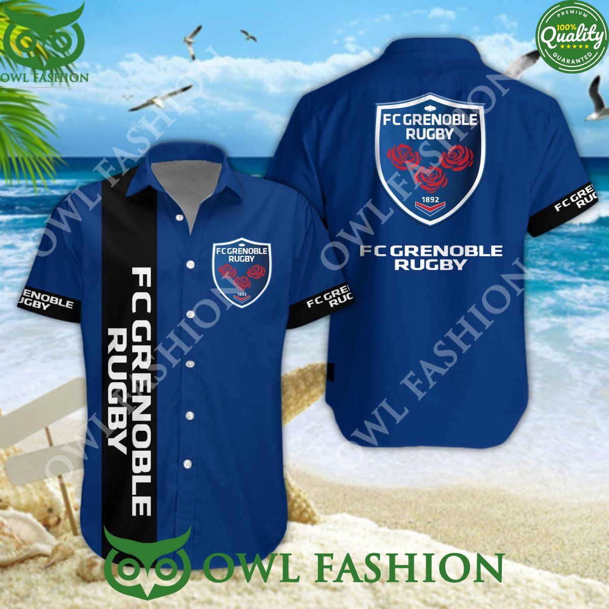 France FC Grenoble Rugby union team hawaiian shirt