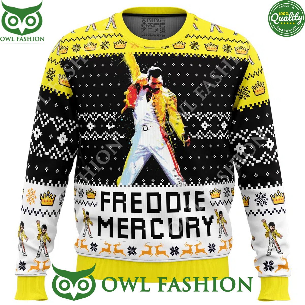 Freddie Mercury Queen Ugly Christmas Sweater Jumper