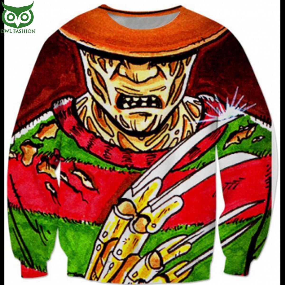 freddy kruger halloween hot ugly sweater