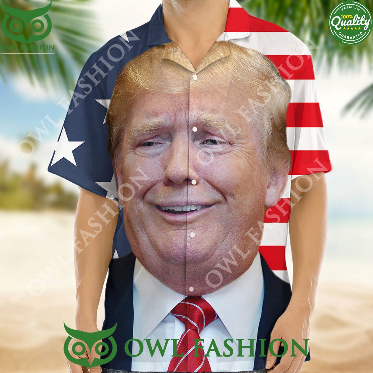 Funny Donald Trump Face Hawaii Shirt