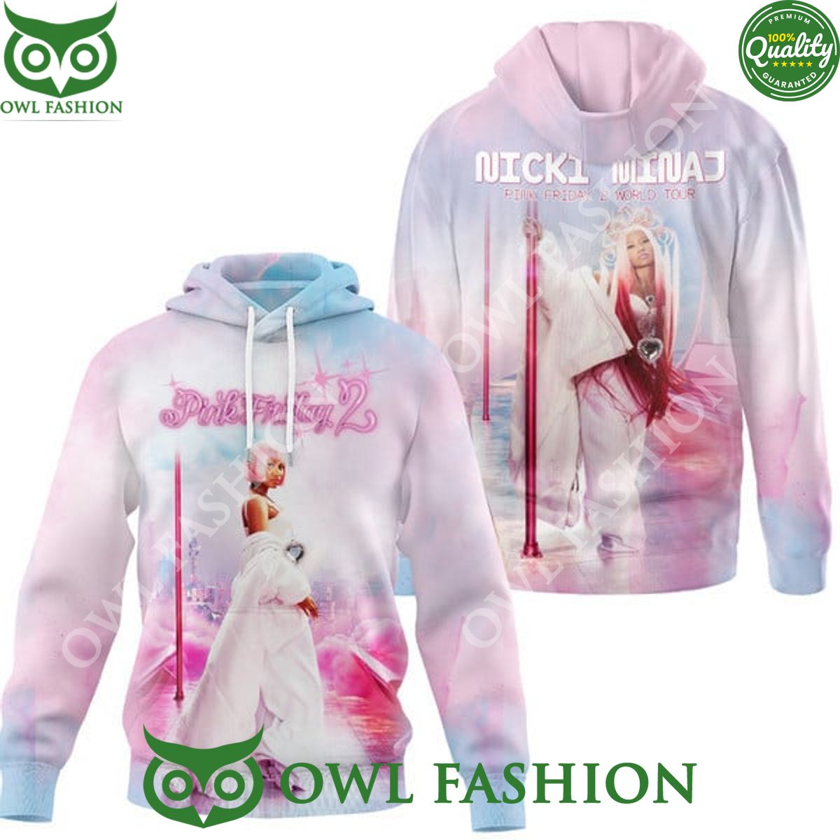 GAG City Pink Friday 2 World Tour Nicki Minaj printed hoodie