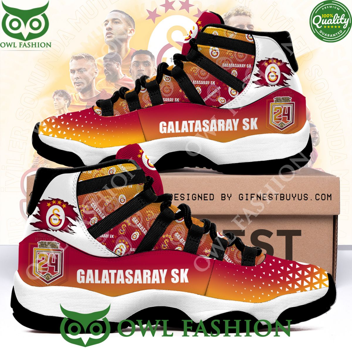 Galatasaray S.K. Turkish Football Champion Air Jordan 11 Sneaker