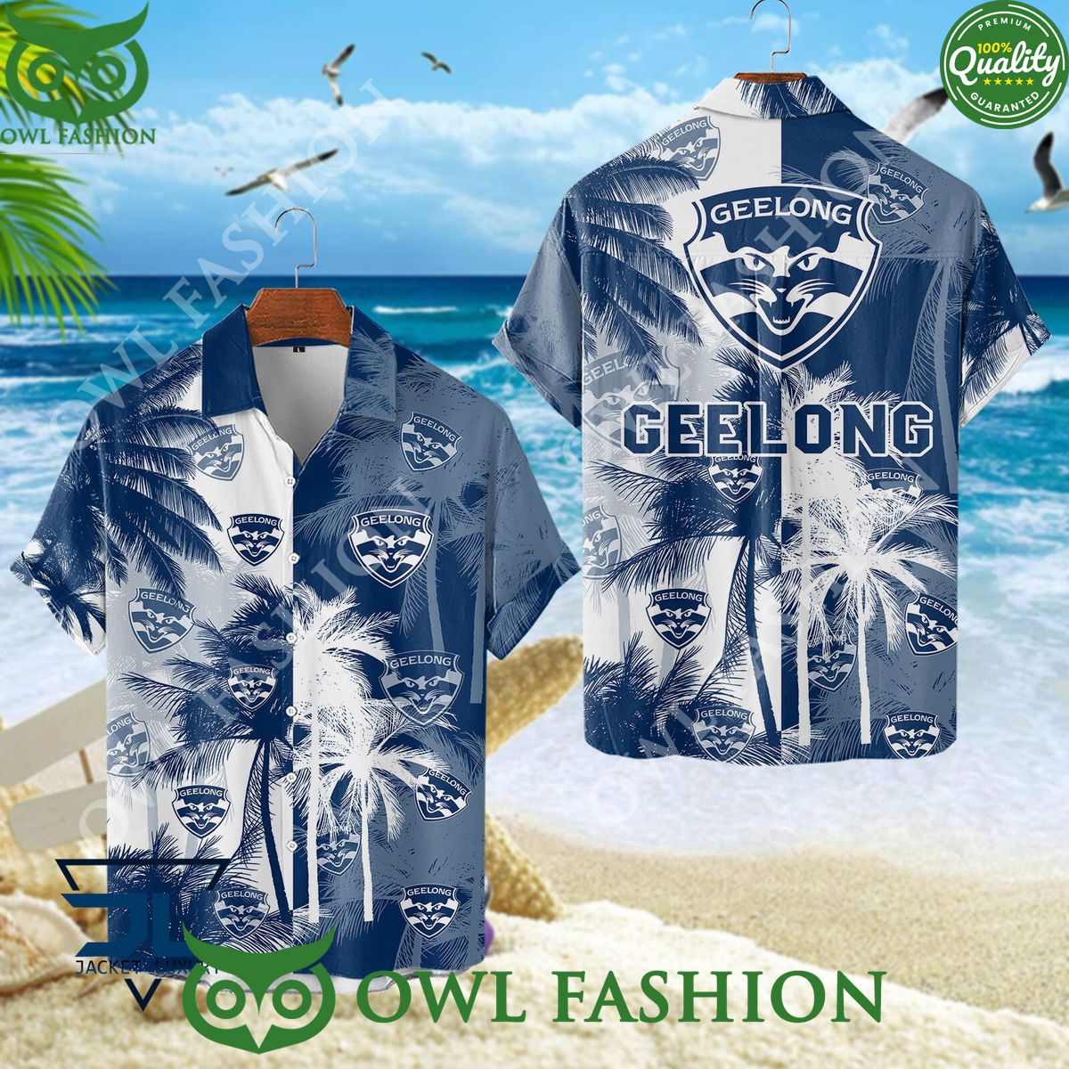Geelong Football Club AFL Australian Hawaiian shirt and short