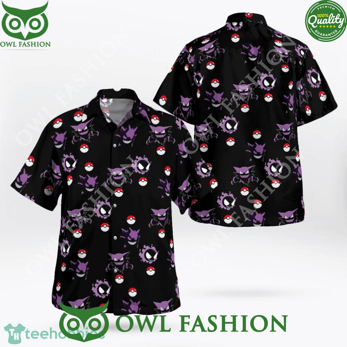 Gengar Pokemon 3D AOP Summer Gift Summer Gift Hawaiian Shirt