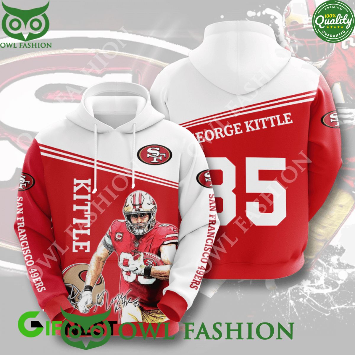 George Kittle San Francisco 49ers 3D Hoodie