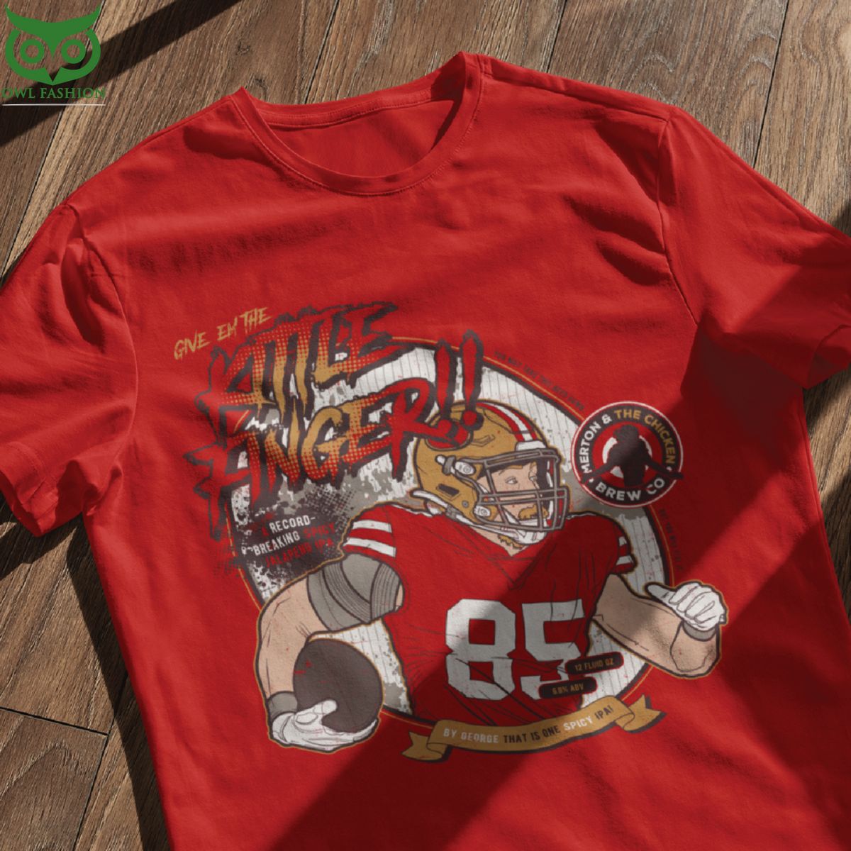 George Kittle T Shirt 49ers Fake Craft Beer Label