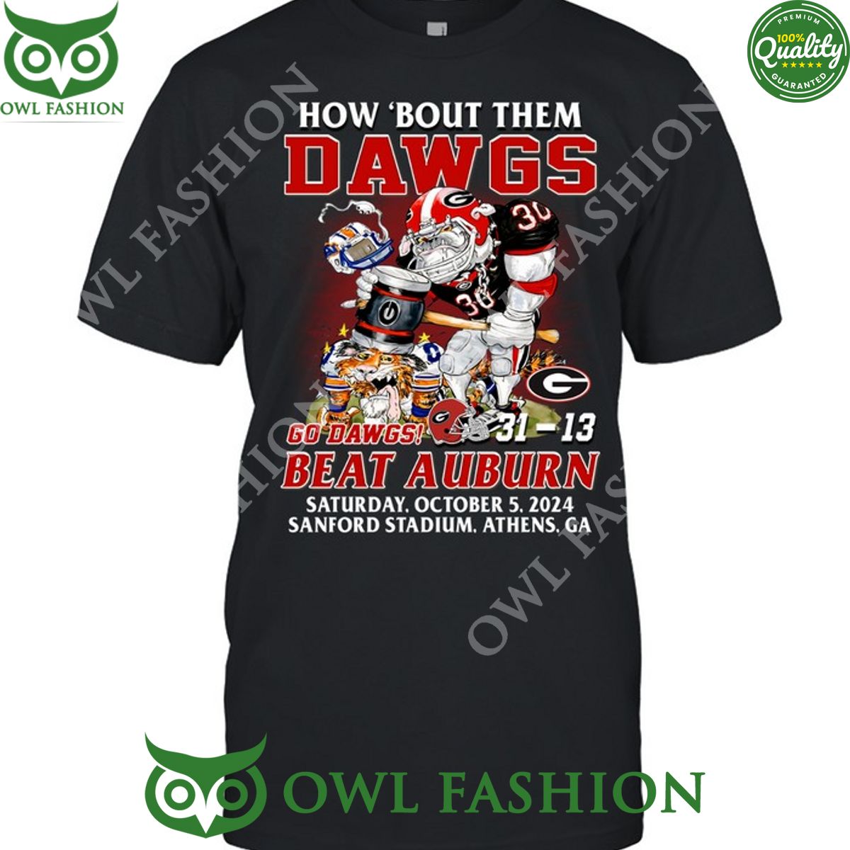 Georgia Beat Auburn Go Dawgs Feel a bulldog bite t shirt