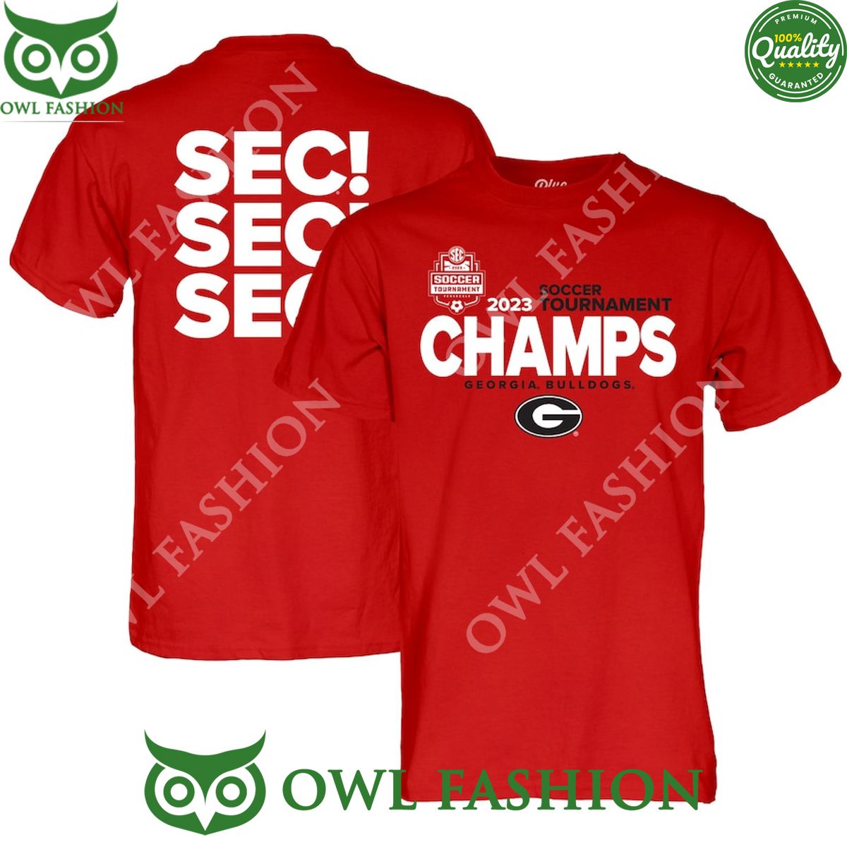 Georgia Bulldogs 2023 SEC Soccer Conference Tournament Champions Locker Room T Shirt