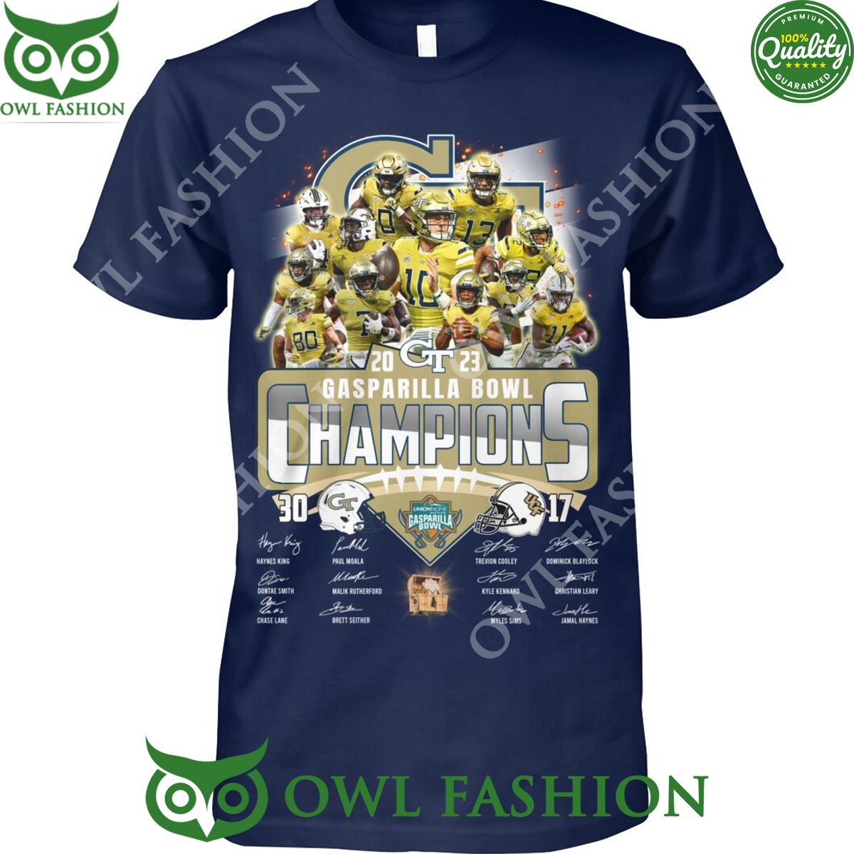 Georgia Tech NCAA gasparilla bowl champions t shirt 2023