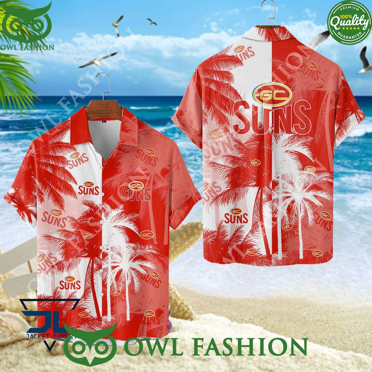 Gold Coast Suns AFL Australian Hawaiian shirt and short