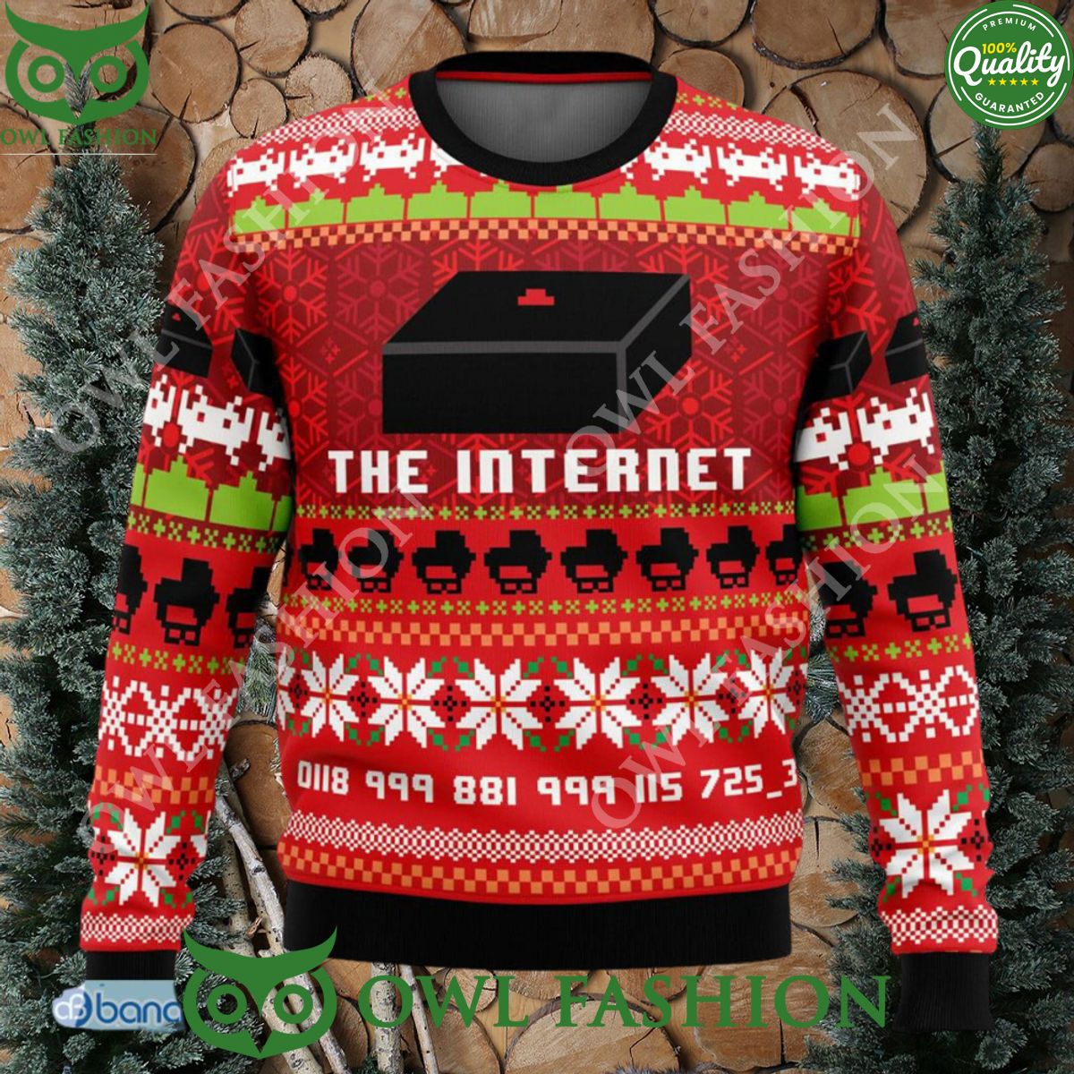 Great Reception The Internet Sweater Xmas Funny AOP Ugly Christmas