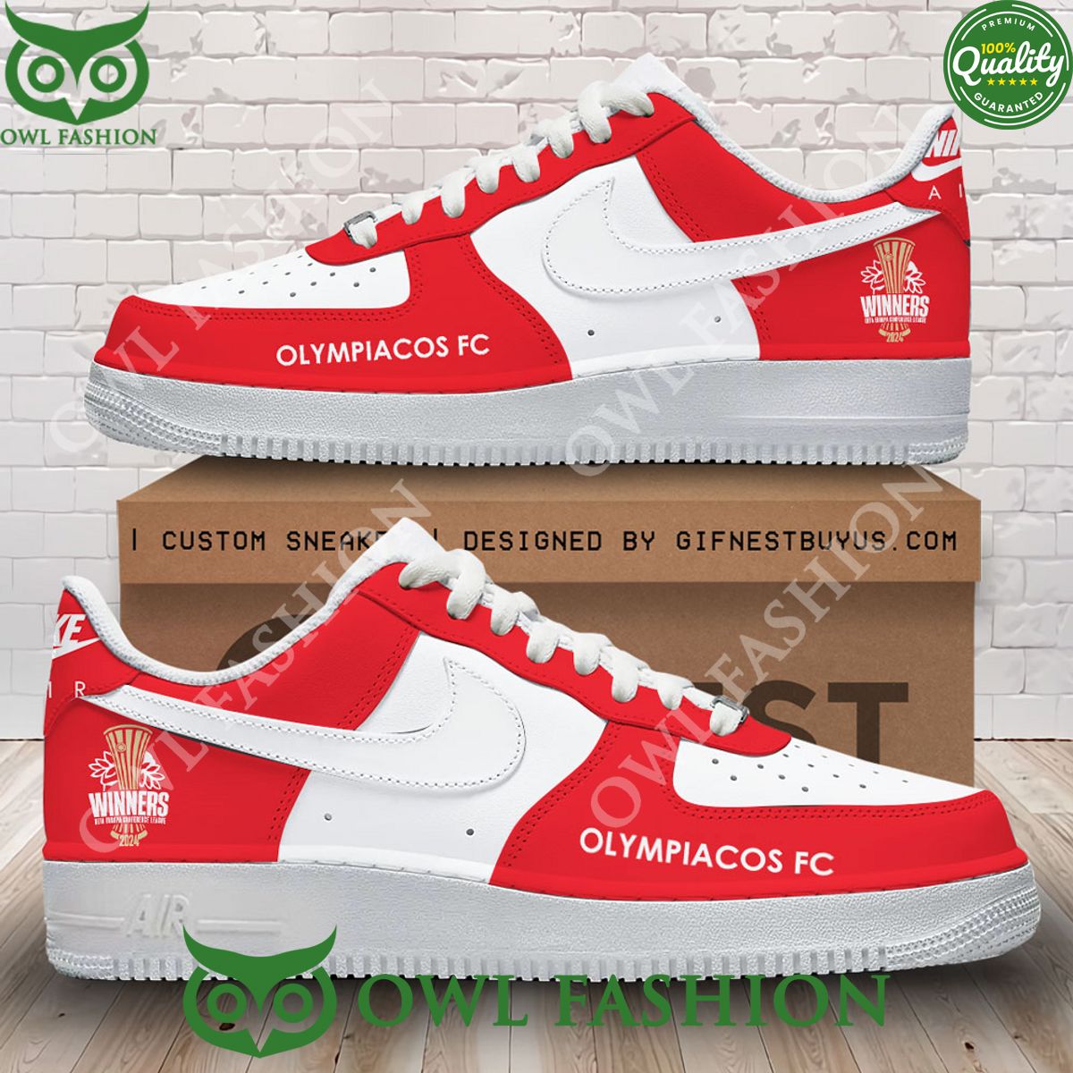 Greek Football Cup Olympiacos F.C. Limited Nike Air Force 1 Sneaker