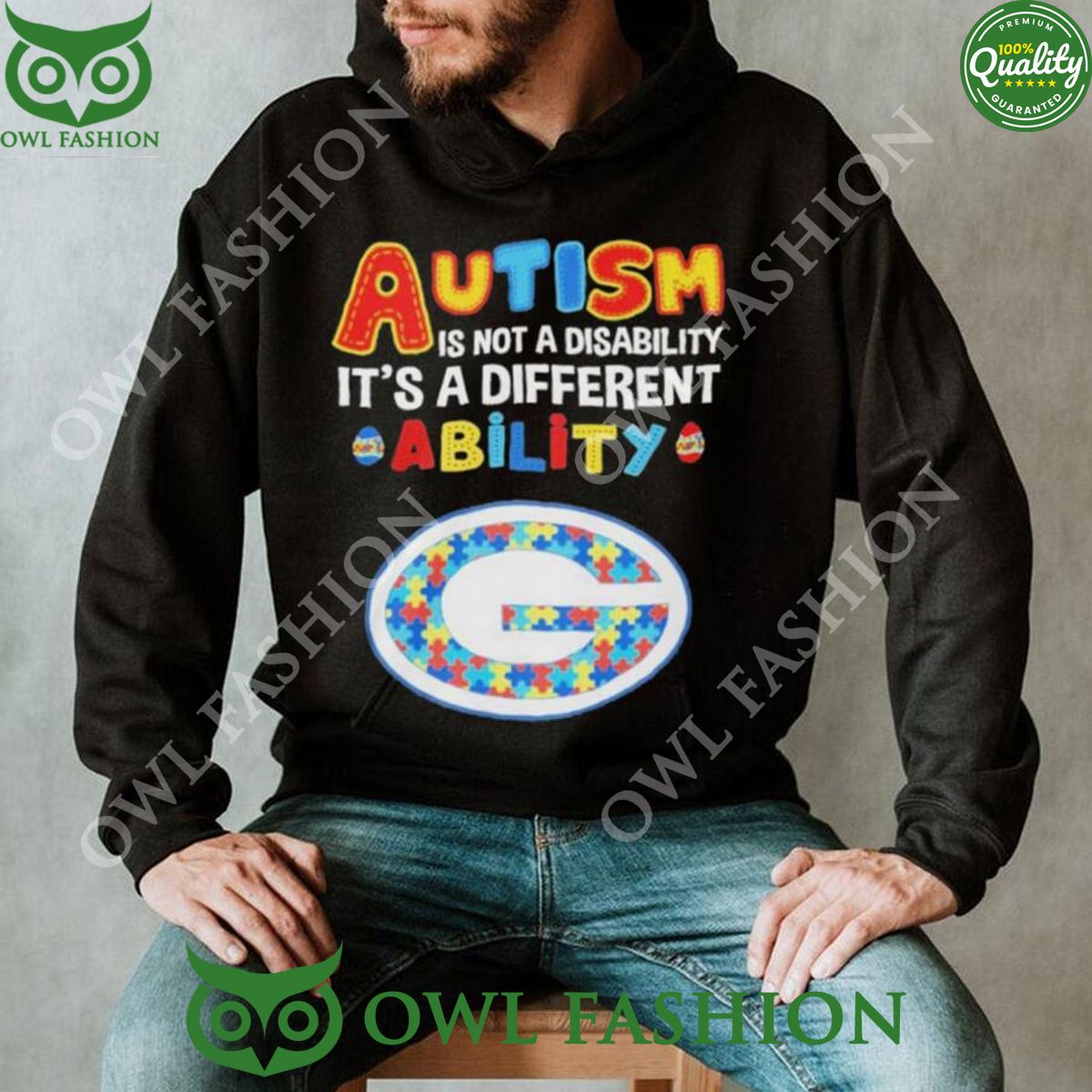 Green Bay Packers NFL Autism Limited 2D Shirt Hoodie