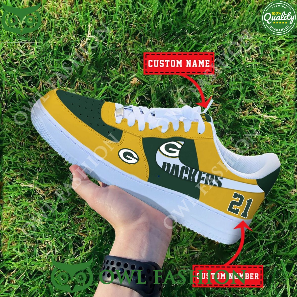 Green Bay Packers NFL Personalized Premium Air Force Shoes Nike