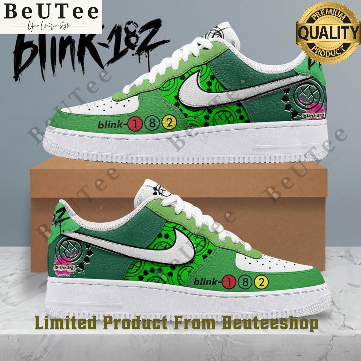 Green Blink 182 Premium Air Force 1 Shoes