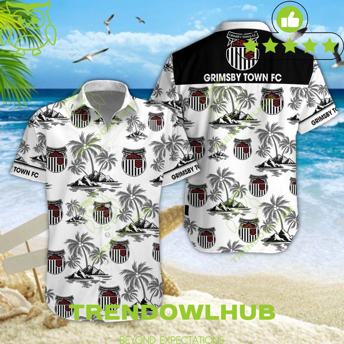 Grimsby Town Coconut Island EFL Premium Hawaiian Shirt