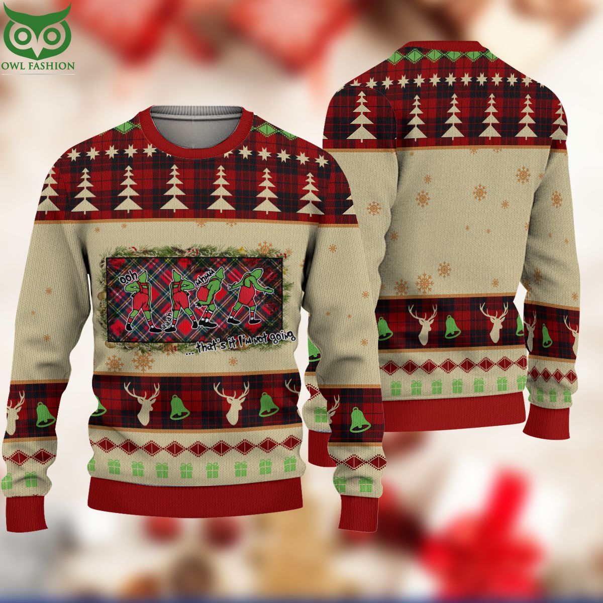 Grinch Christmas 3D Ugly Sweater