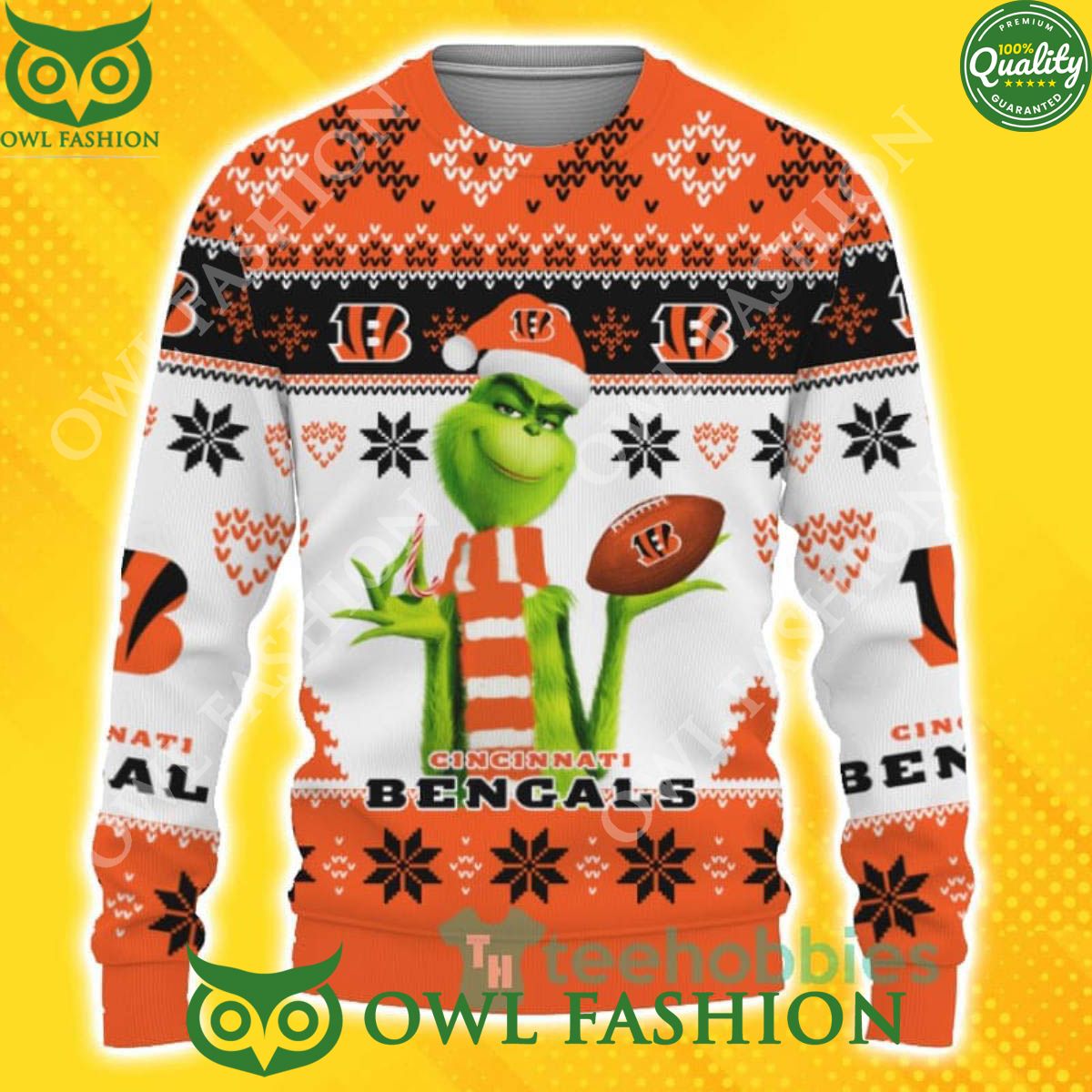 Grinch Stole Christmas American Football Cincinnati Bengals Ugly Christmas Sweater Jumper
