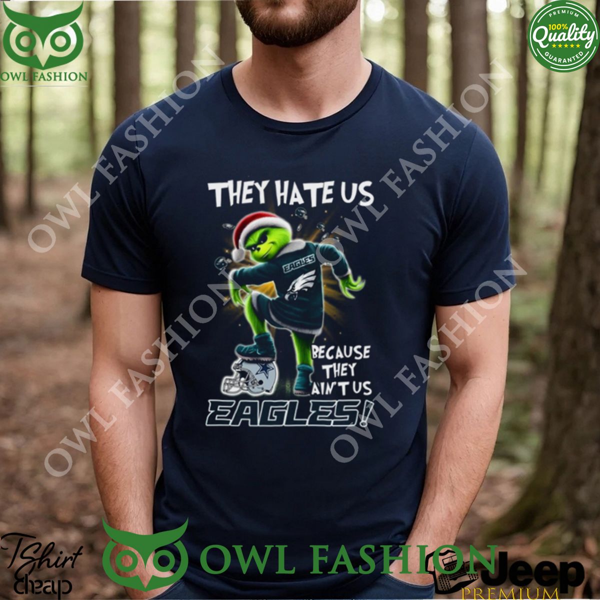 Grinch They Hate Us because They Ain’t Us Philadelphia Eagles Limited T Shirt