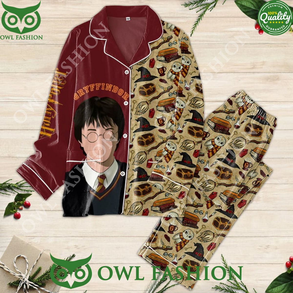 Gryffindor Harry Porter Christmas Pajamas Set