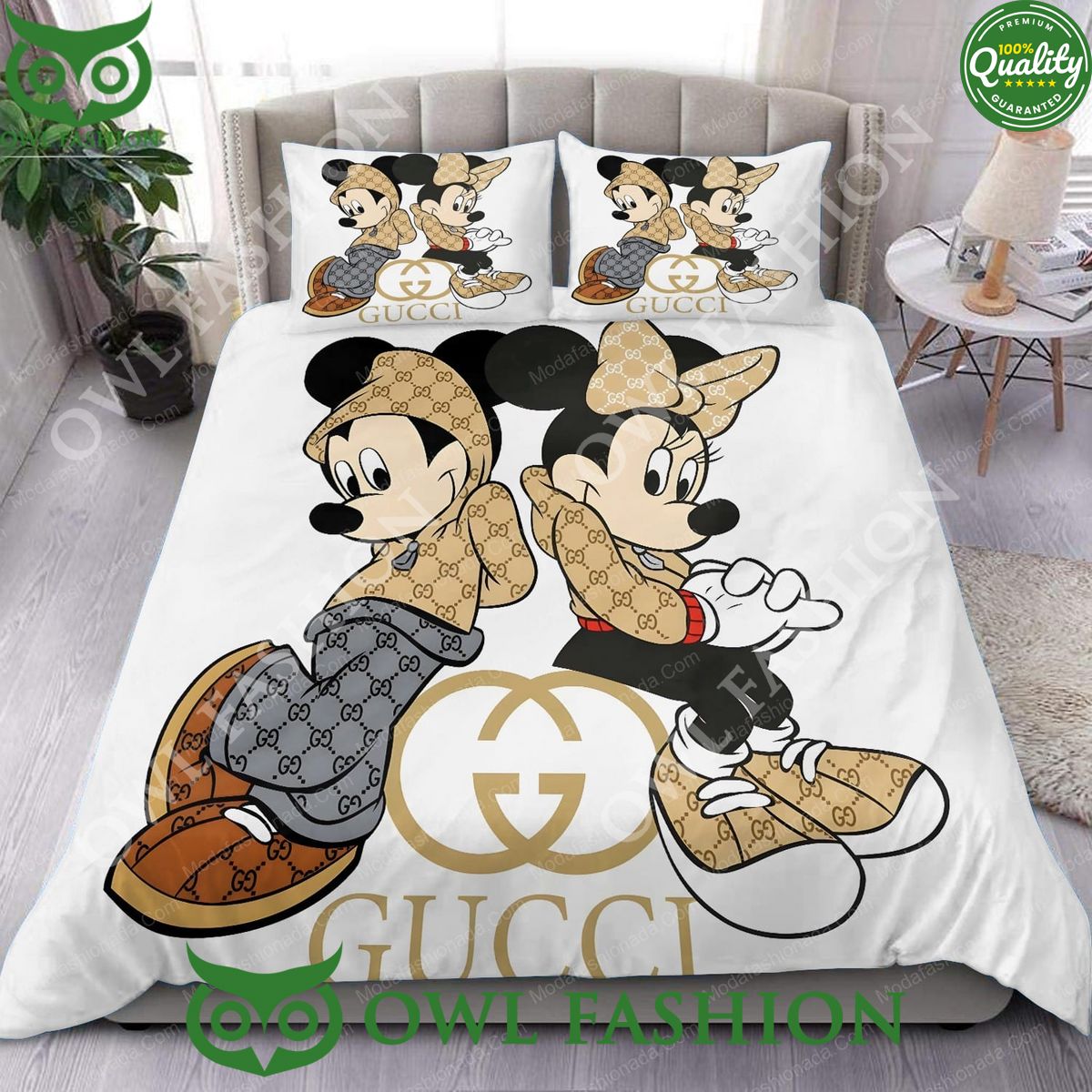 Gucci Mickey Mouse Wallpapers Brands Bedding Set