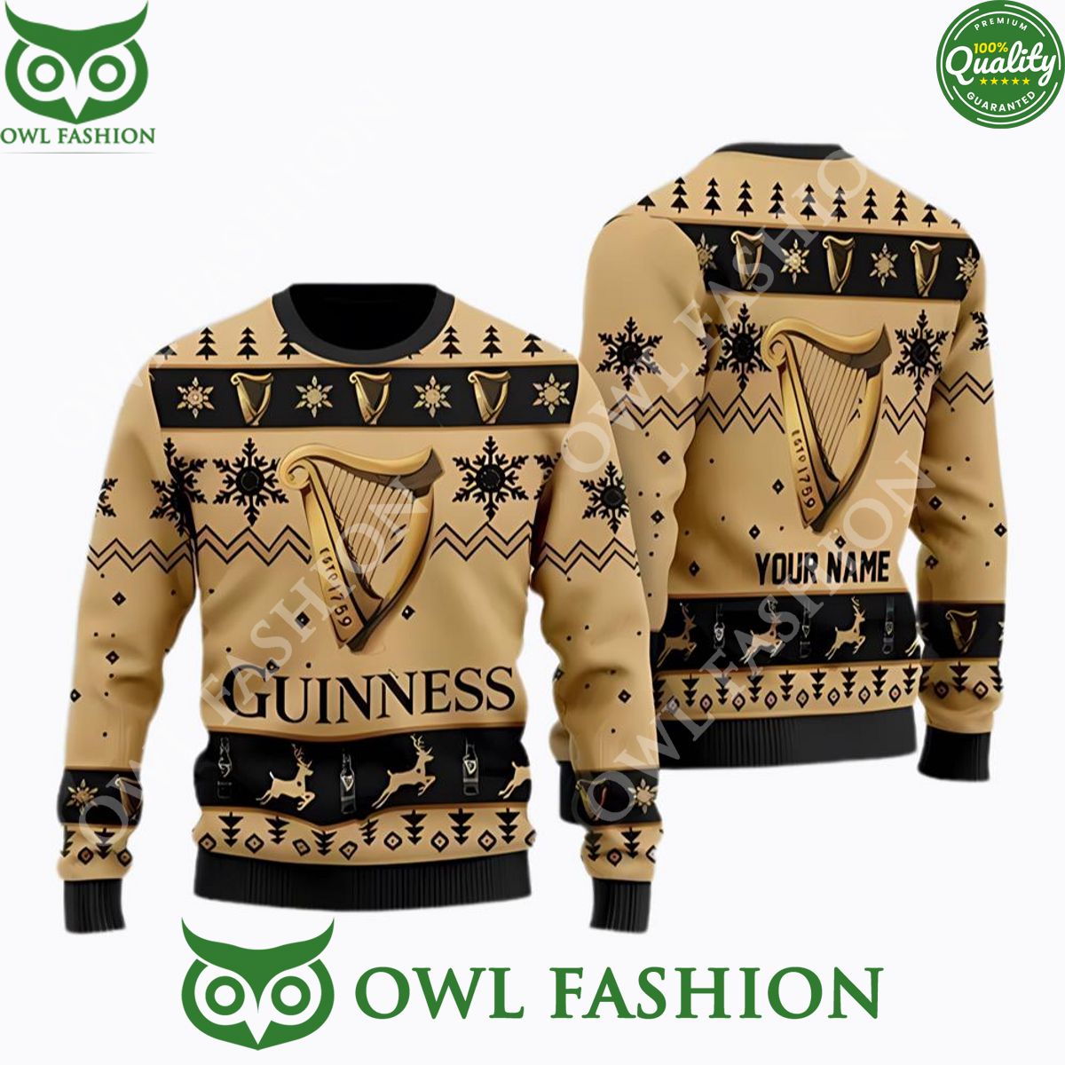 Guinness Beer Personalized Christmas Sweater Jumpers