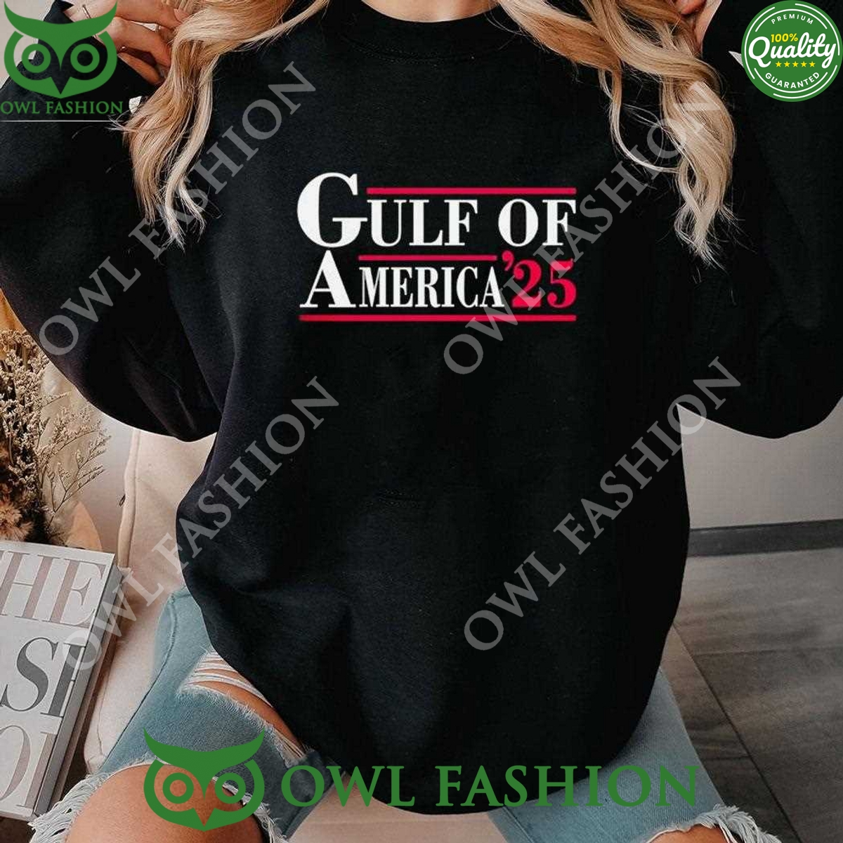 Gulf Of America 2025 Black Sweatshirt