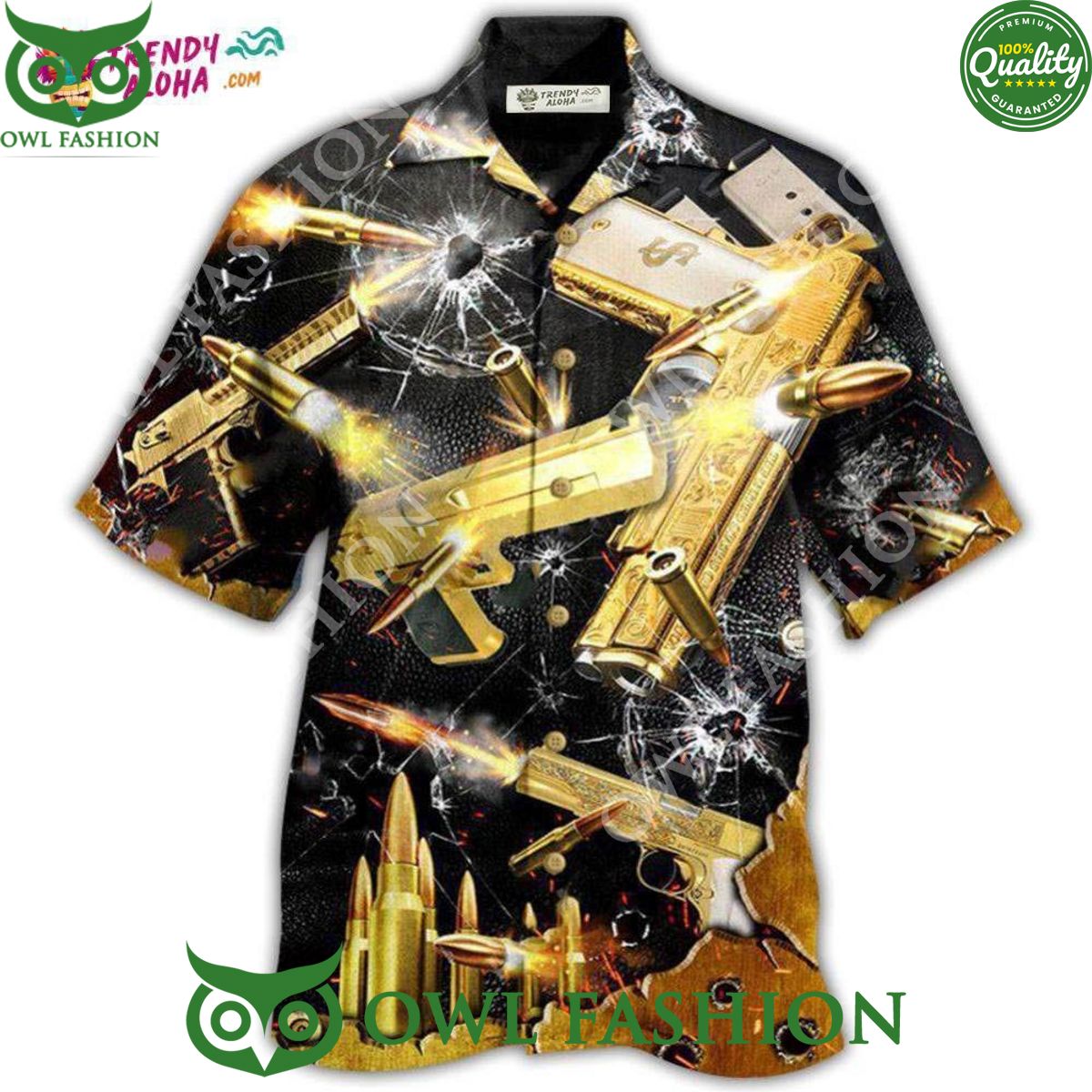 Gun Made Like A Gun Goes Like A Bullet Grunt Style 3D Summer Hawaiian Shirt