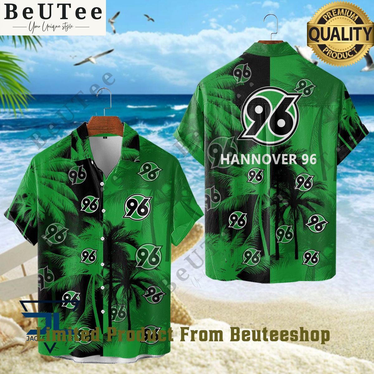 Hannover 96 Summer Island Bundesliga Team Hawaiian Shirt