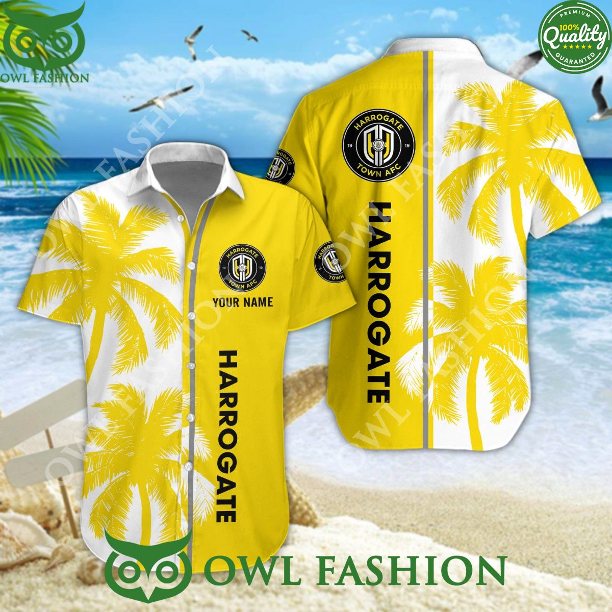 Harrogate Town Personalized EFL 2024 Summer Beach Hawaiian Shirt