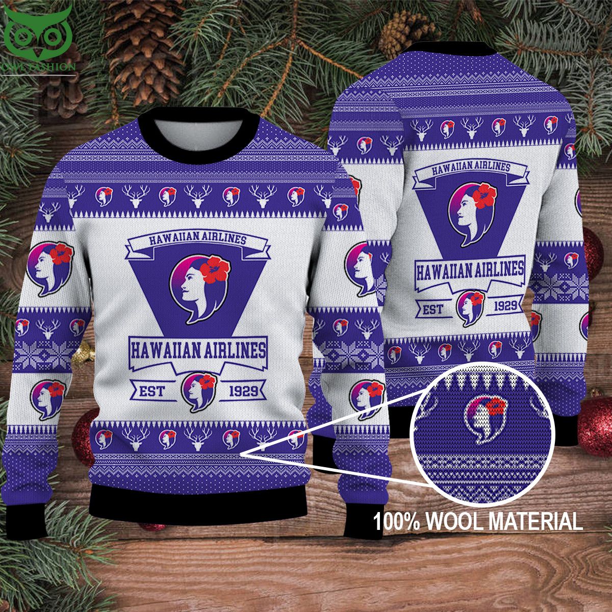Hawaiian Airlines Hot Ugly Sweater 